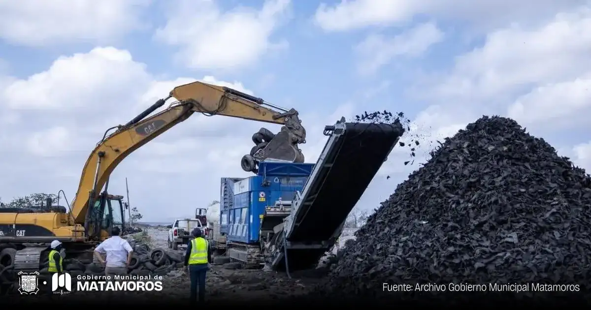 Máquina trituradora de llantas en Matamoros