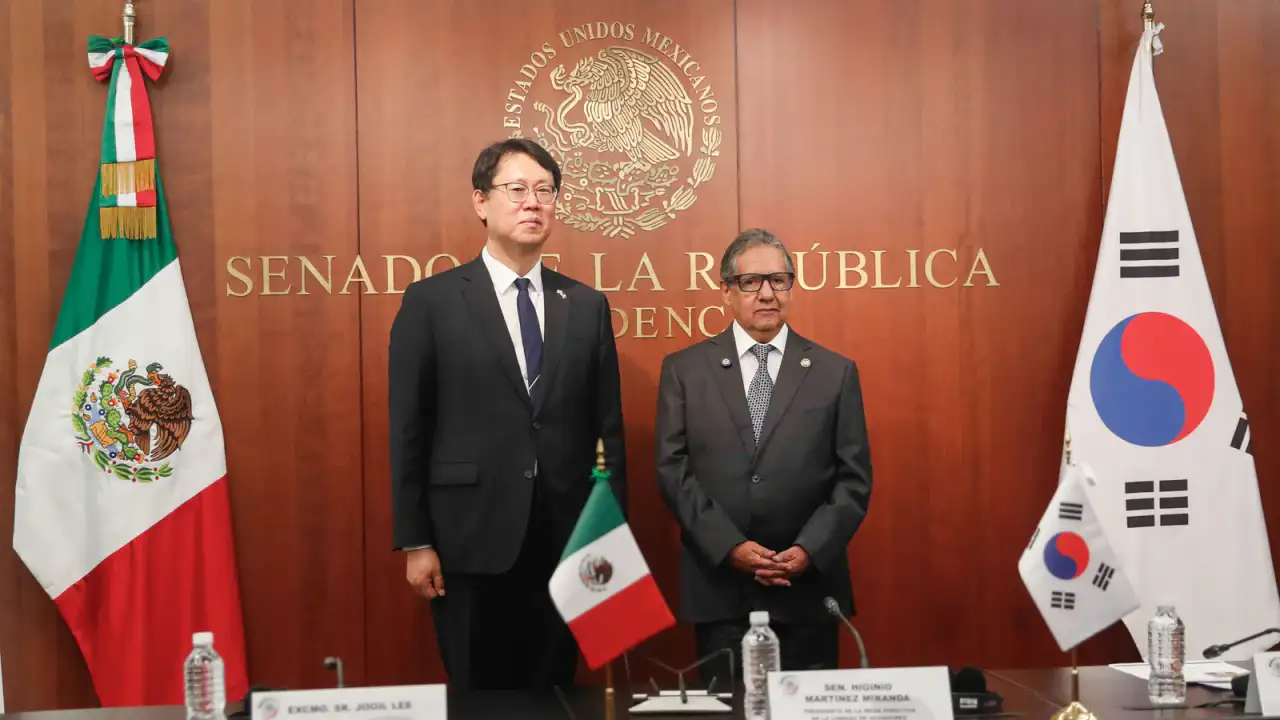Reunión diplomática entre autoridades de México y Corea del Sur