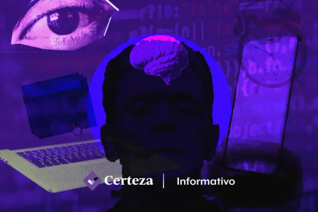 Servidores de centro de datos con luces indicadoras en tonos azules
