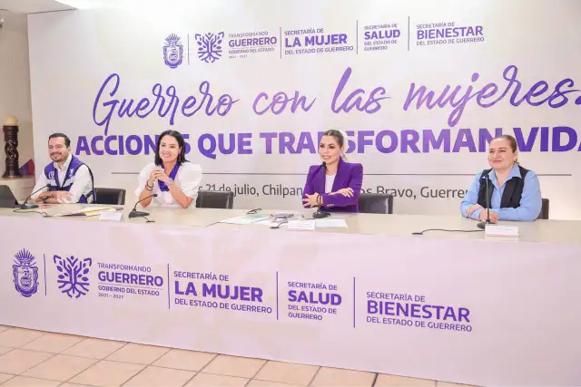 Gobernadora Evelyn Salgado durante presentación de avances en políticas para mujeres en Guerrero