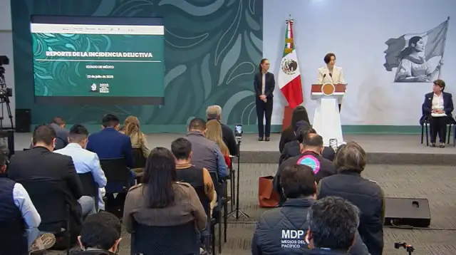 Gráfica de reducción de delitos en zona oriente del Estado de México