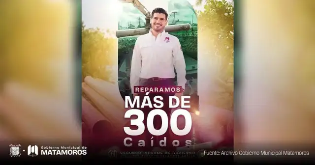 Calles de Matamoros con obras de drenaje y reparación de caídos