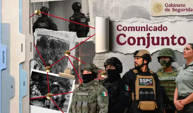 Agentes de seguridad durante un operativo en Puerto Peñasco, Sonora