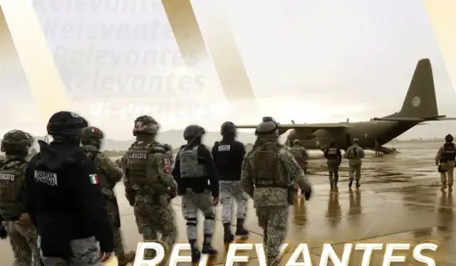 Elementos de seguridad durante un operativo en México