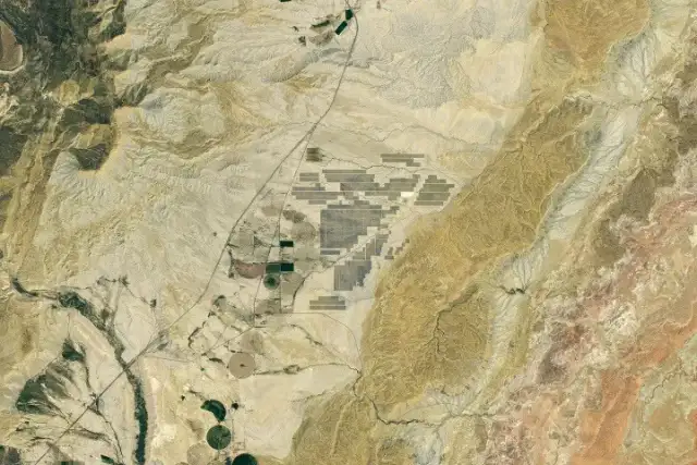 Imagen satelital de la planta solar Green River Energy Center en Utah