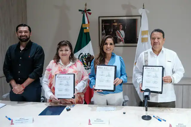 Firma de convenio entre autoridades estatales y judiciales en Quintana Roo