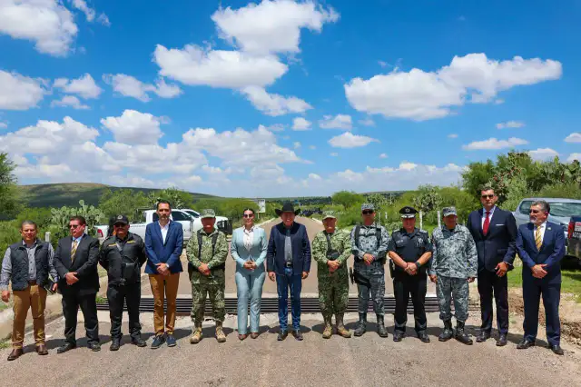 Reunión de seguridad entre autoridades de Zacatecas y Aguascalientes en Mesillas, Tepezalá.