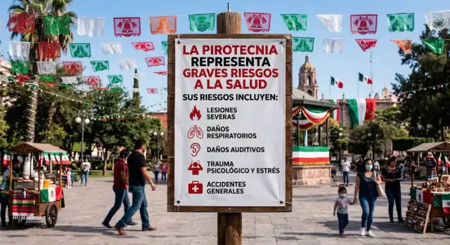 Personas reunidas durante una celebración nocturna en una plaza pública