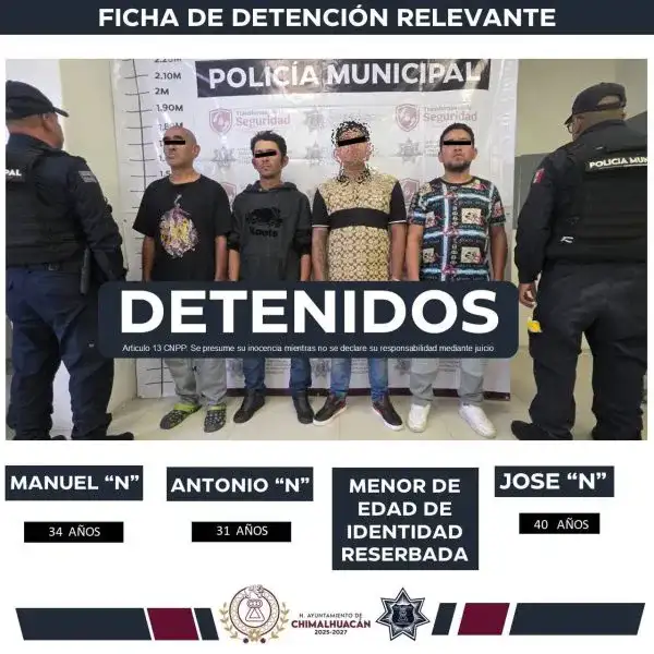 Fuerzas de seguridad durante un operativo en calles de Chimalhuacán