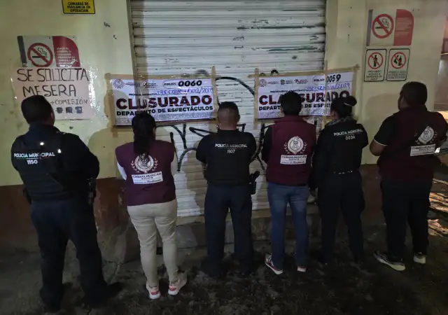 Fachada de establecimiento suspendido en Chimalhuacán