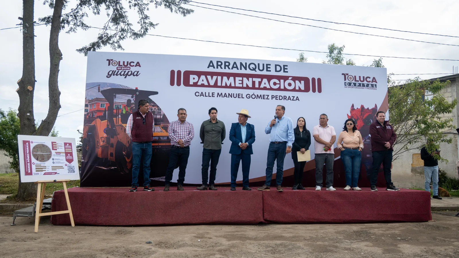 Arranca pavimentación en San Pablo Autopan con recursos federales