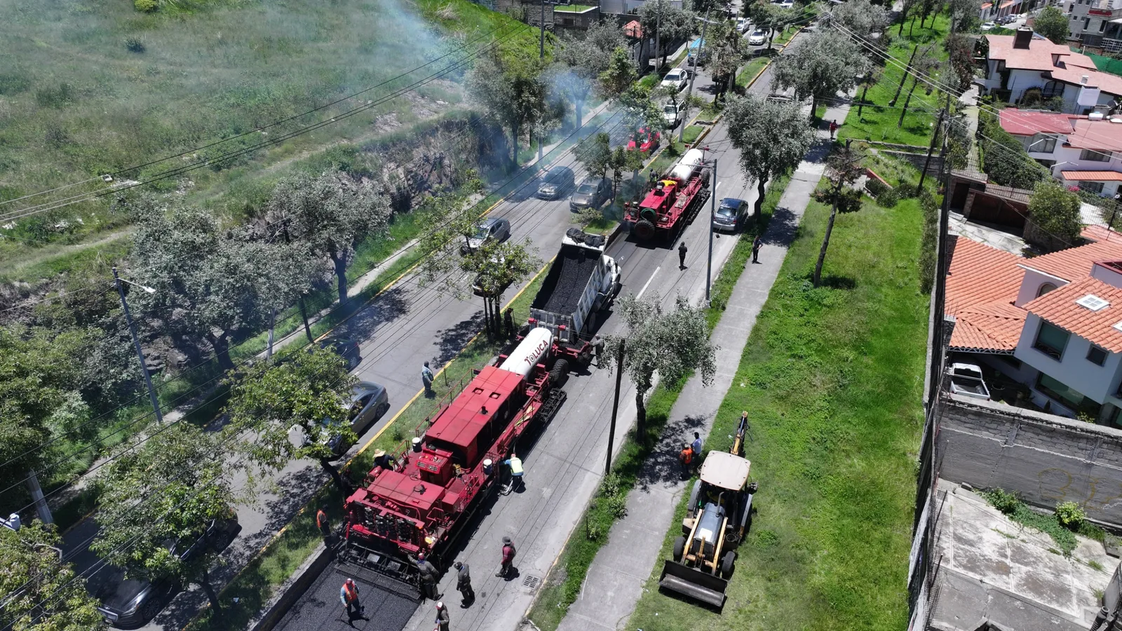 Arranca repavimentación en Paseo Matlatzincas con el 'Diablo Dragón'; habrá cortes viales