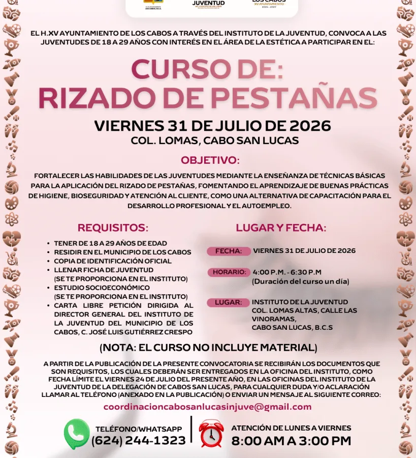 Curso de rizado de pestañas en Los Cabos busca fomentar autoempleo juvenil