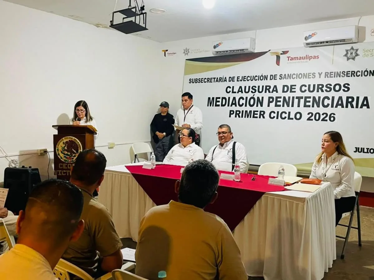 Internos de dos penales en Tamaulipas se certifican en mediación para resolver conflictos