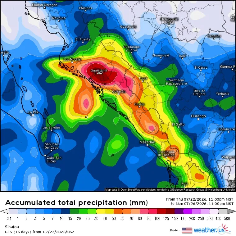 Lluvias intensas azotarán Sinaloa este fin de semana; Protección Civil alerta por inundaciones