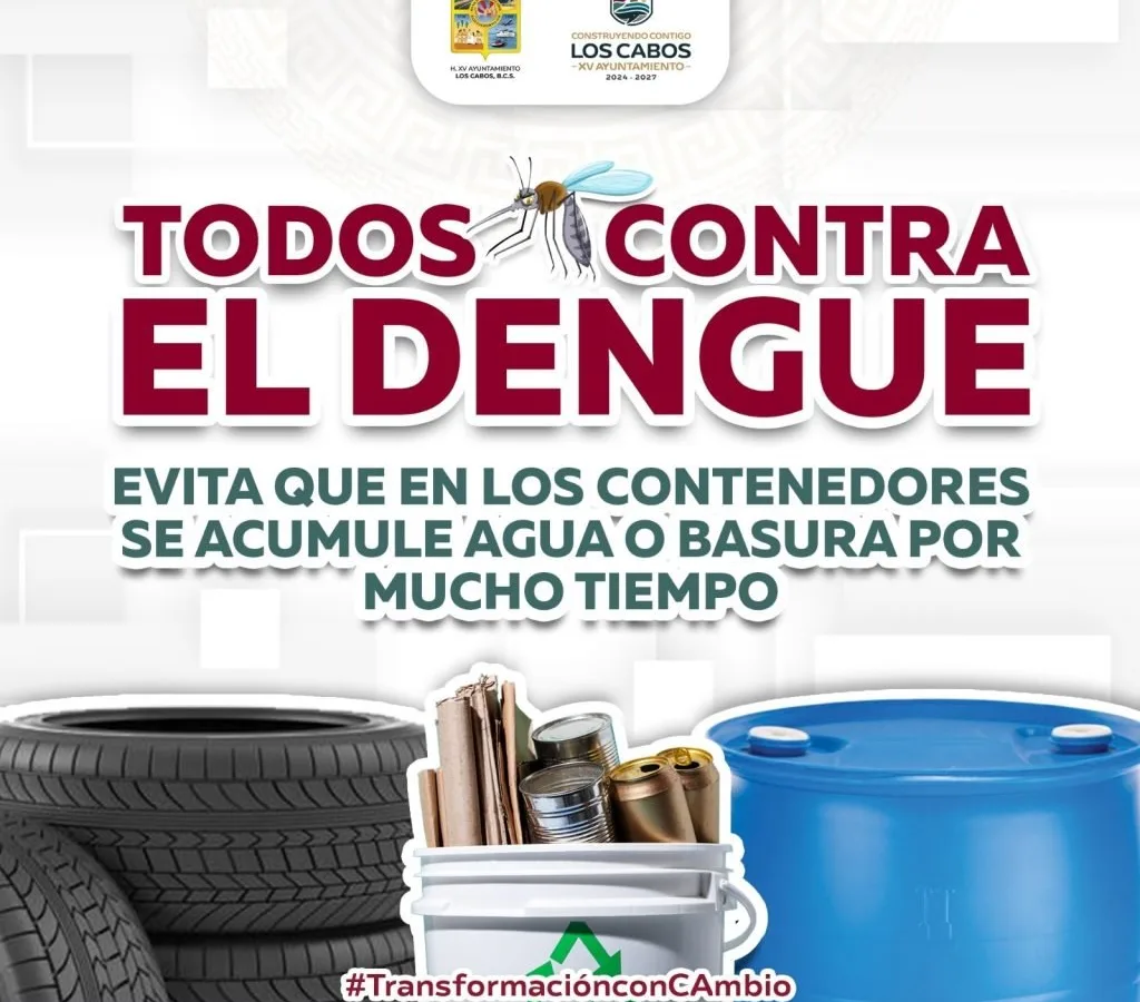 Los Cabos intensifica llamado a eliminar criaderos de mosquitos ante riesgo de dengue