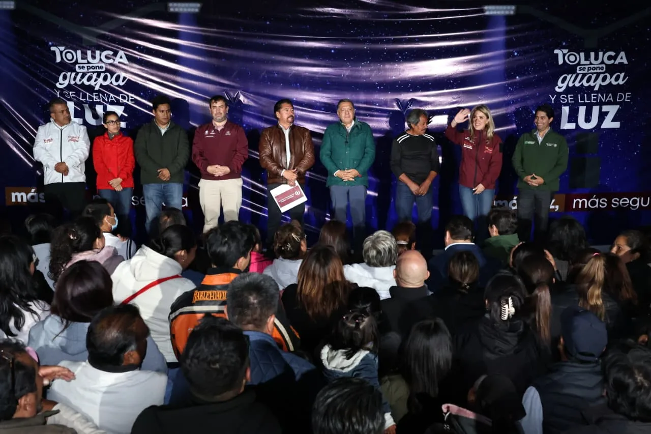 Nuevas luminarias LED benefician a 9 mil habitantes en zona norte de Toluca