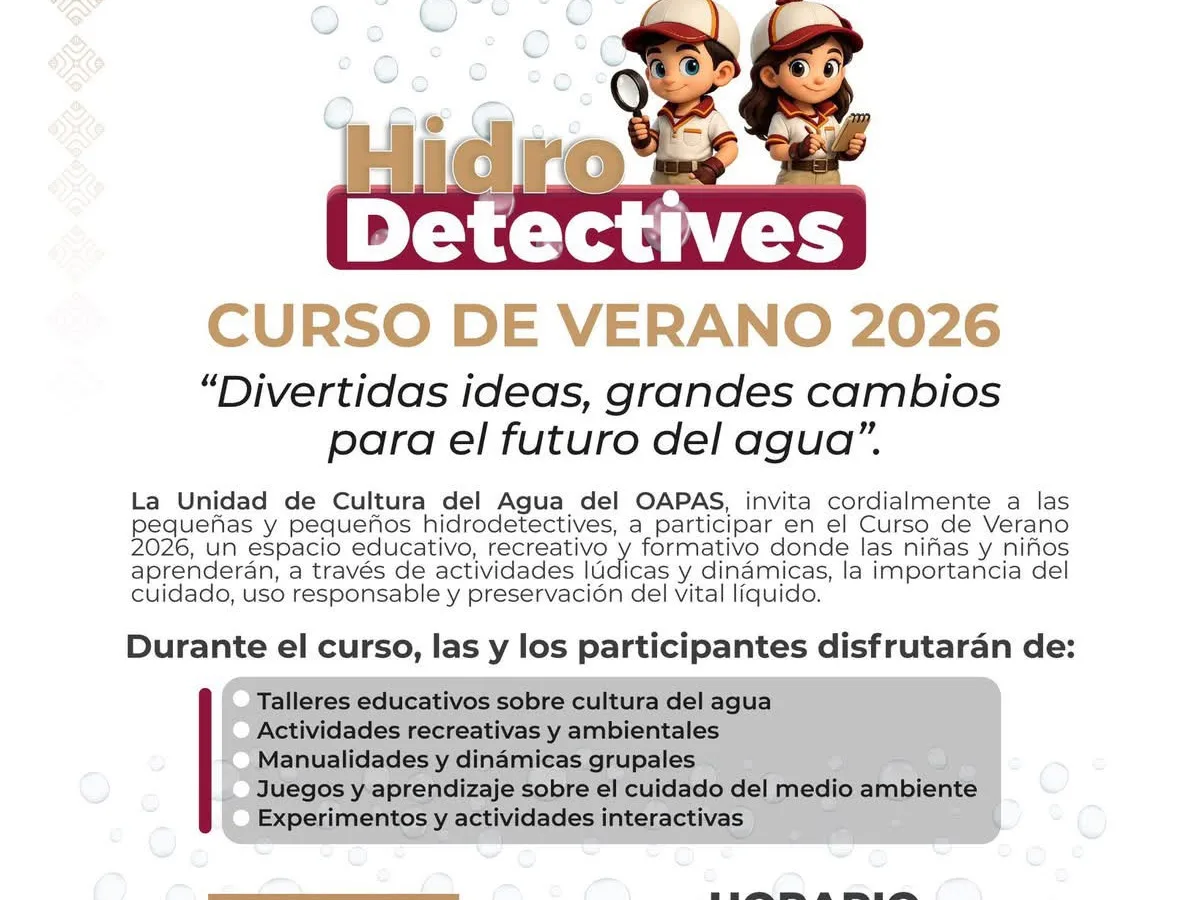 OAPAS Naucalpan lanza curso infantil gratuito para crear 'hidrodetectives'