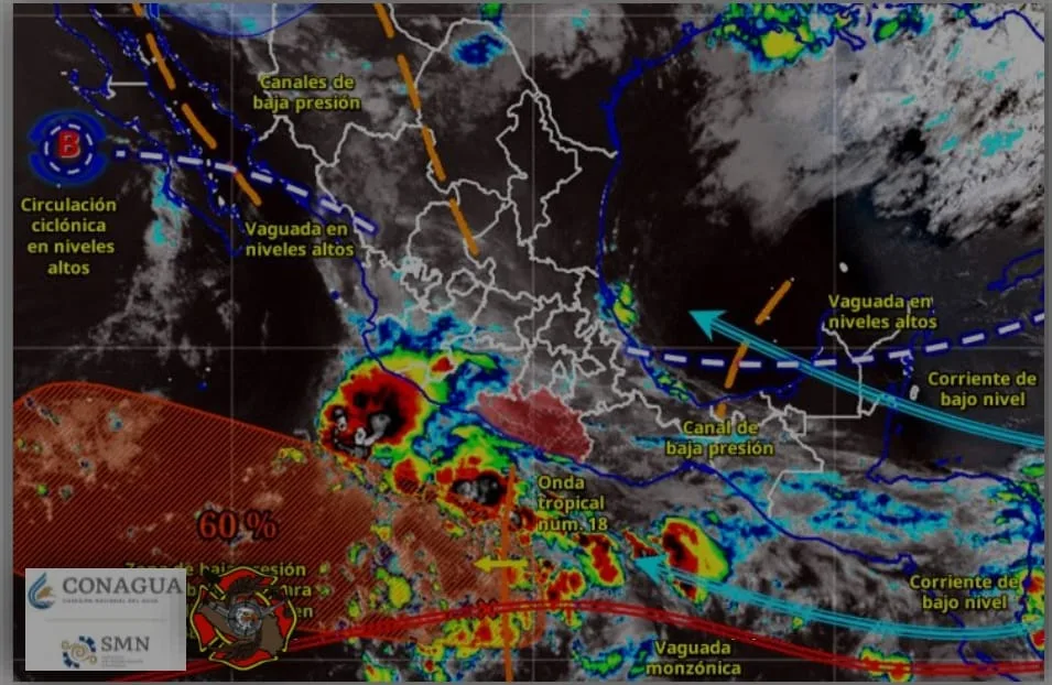 Onda Tropical 18 y dos zonas de baja presión mantienen alerta en Guerrero