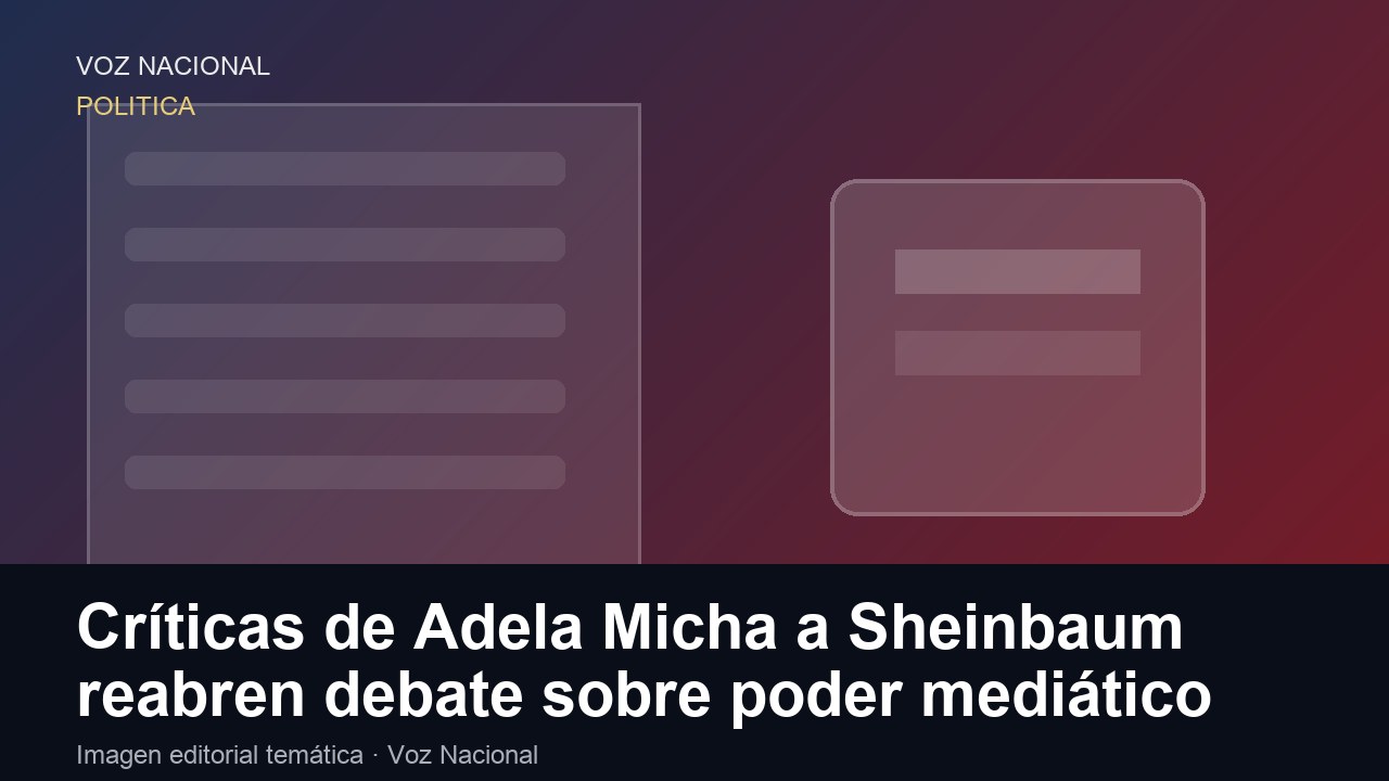 Críticas de Adela Micha a Sheinbaum reabren debate sobre poder mediático
